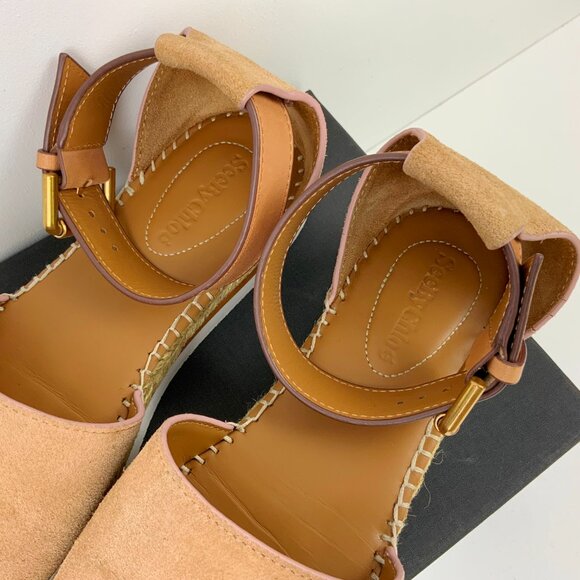 See By Chloe Tan Glyn Espadrilles Sandals Size 8 - Picture 4 of 16
